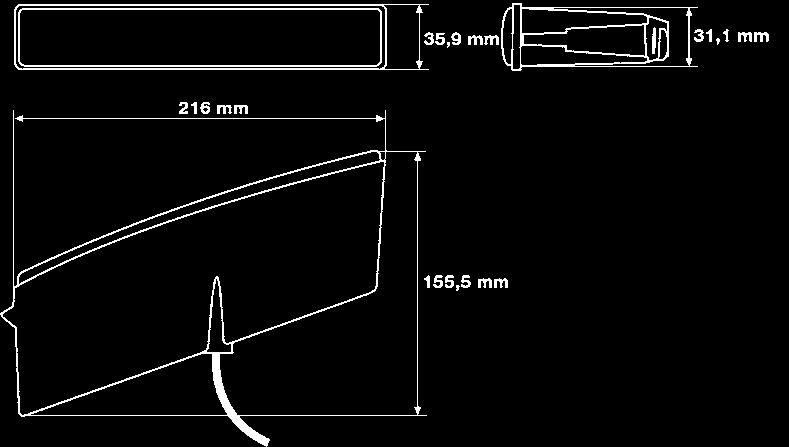 18 19 Luci di marcia diurna a LED Luci di marcia diurna a LED LEDayLine Kit di luci di marcia diurna a LED con relè integrato nel corpo esterno nero in plastica e molle di fissaggio, per montaggio