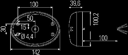 / verticale Cavo da 500 mm Montaggio a sbalzo e a incasso Multitensione con impulso 2SD 343 390-011 Omologazione