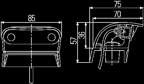 Omologazione 4068 Luce targa a LED Numero di LED 4 in alto Connettore