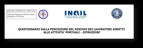 L indagine conoscitiva L indagine sulle condizioni di lavoro e sicurezza nell ambito portuale di Trieste ha preso avvio nel 2016 attraverso incontri tra le Istituzioni collaboranti (Azienda Sanitaria