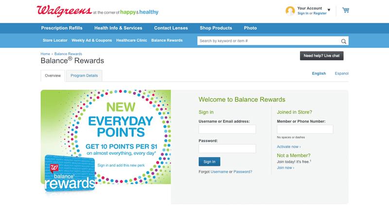 Walgreens Balance Rewards Premia per il monitoraggio della propria salute: tracking activity, recording weight, and quitting smoking Partnership con app specialistiche il