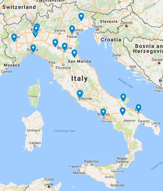 collaborations among Italian cancer institutes/associations building of the