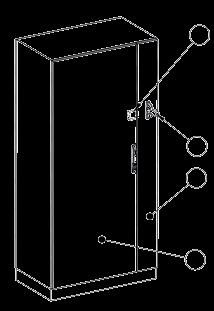 ACCESSORI MODULO PER LEVA SEZIONATORE PER IL MERCATO NORDAMERICANO SPD EMP Armadio a porta singola derivato dalle serie componibile EGO e SPEED, realizzato in acciaio inox AISI 304L (1.