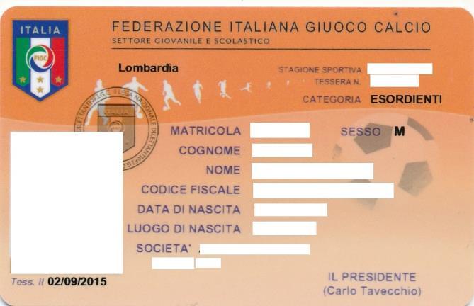 INSERIMENTO MATRICOLA NEL REFERTO DEVE ESSERE INDICATO IL NUMERO DI MATRICOLA DEL CALCIATORE.