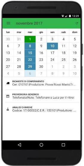 Prometeo APP IL CALENDARIO