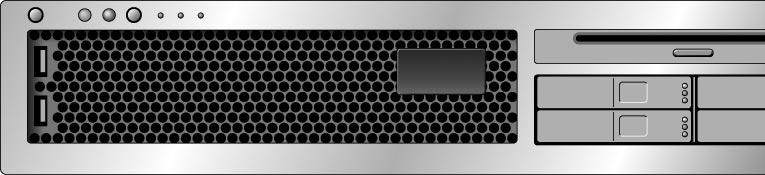 Porta di gestione di rete Slot 2 PCI-E Slot 1 PCI-E Slot 0 PCI-X Porta di gestione seriale Porta USB 1 NET3 Slot 1 PCI-X NET2 Porta seriale TTYA Alimentatore 0 Alimentatore 1 Slot 0 PCI-E Pulsante