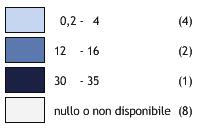 Utilizzo delle vie navigabili per il trasporto delle merci (% sul totale delle merci trasportate in ton-km) Anno 2008 7 5