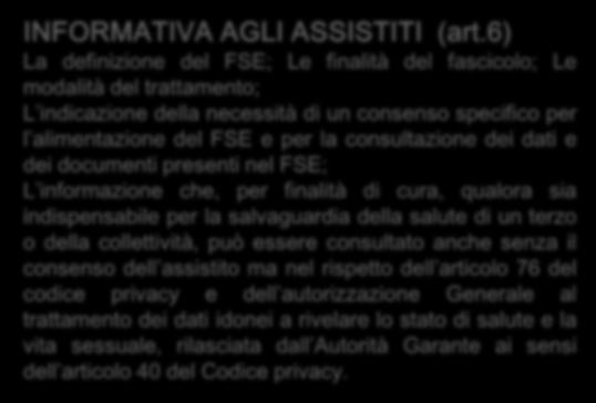 DPCM FSE: gli adempimenti privacy Il testo del DPCM evidenzia gli adempimenti richiesti per la gestione del FSE in coerenza con il diritto dell assistito alla tutela dei dati personali.