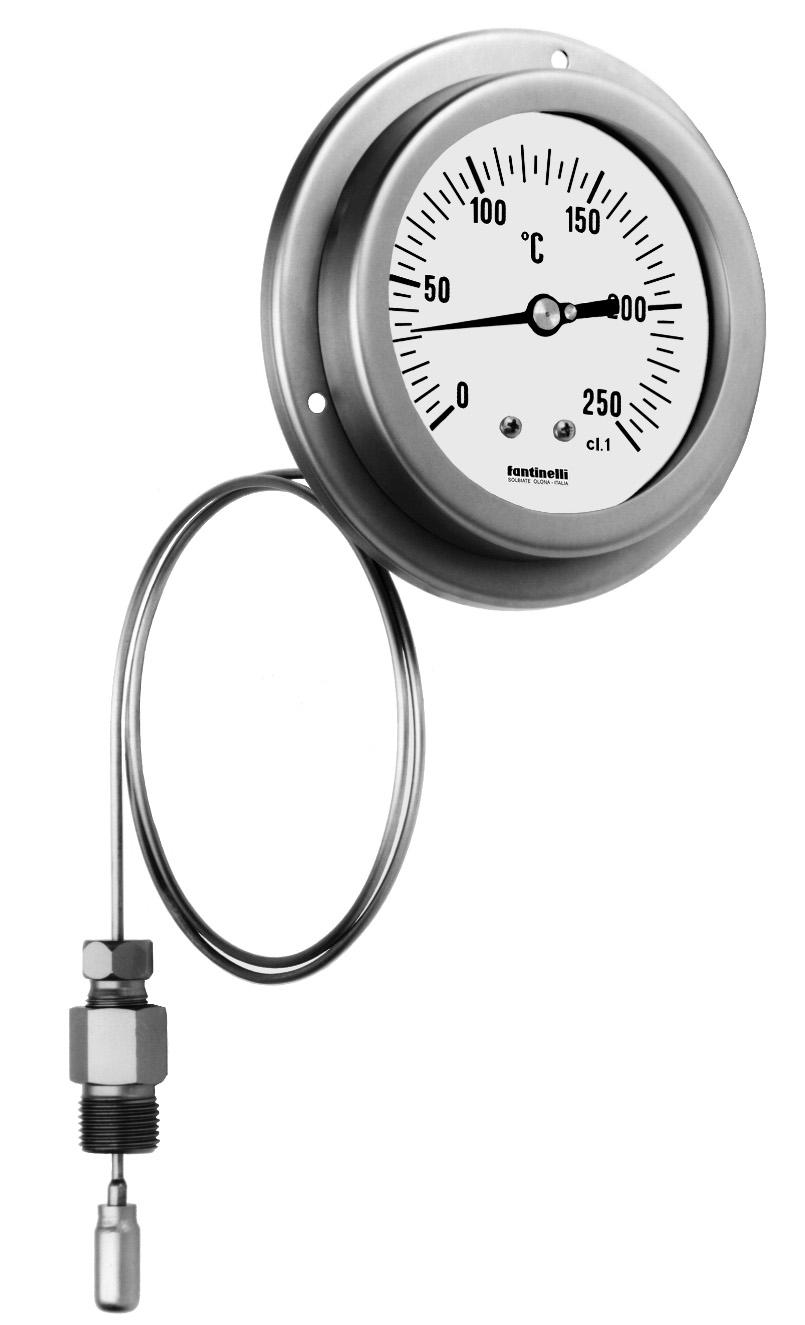 ST 38 Teletermometro per montaggio incassato e fissaggio con staffa Telethermometer for flush mounting with clamp fixing Tabella