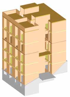 - la struttura in legno permette di ottimizzare l'edificio