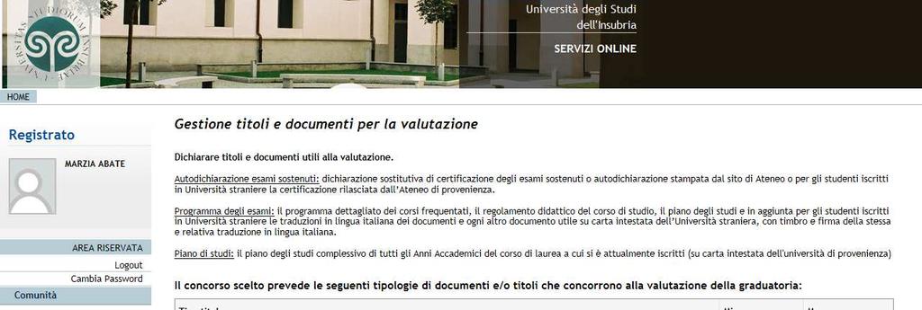 Proseguire con l inserimento di tutti e tre i documenti