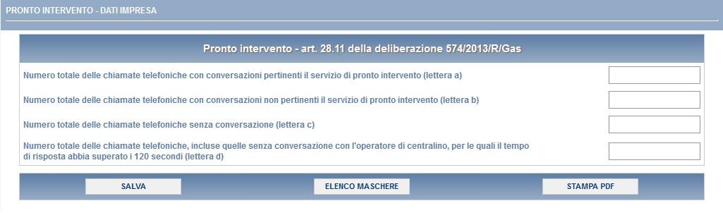 numero totale delle chiamate telefoniche con conversazioni pertinenti il servizio di pronto intervento (lettera a); numero totale delle chiamate telefoniche con conversazioni non pertinenti il