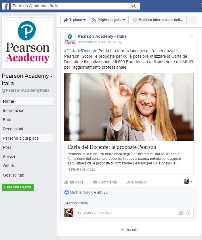 La Pearson Academy su Facebook Seguiteci su Facebook!