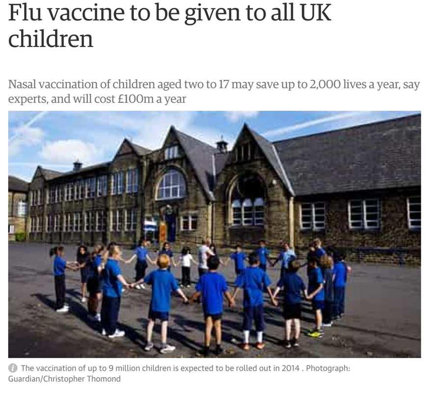 L esperienza in Regno Unito (UK) Vaccinazione introdotta nella stagione 2013-2014 a seguito delle