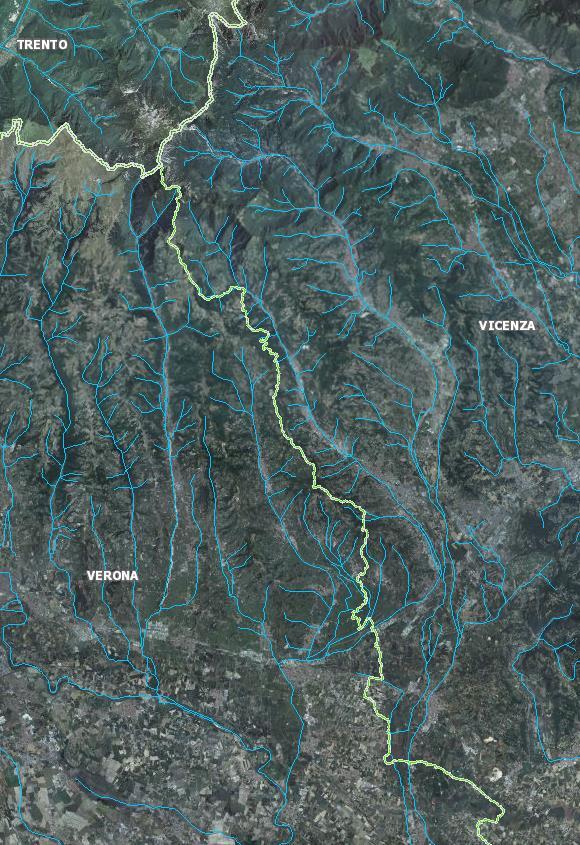 I bacini imbriferi del Fiume Agno-Guà e del Torrente Chiampo sono collocati nel settore occidentale della Provincia di Vicenza e occupano i seguenti 21 comuni: Alonte Altissimo Arzignano Brendola