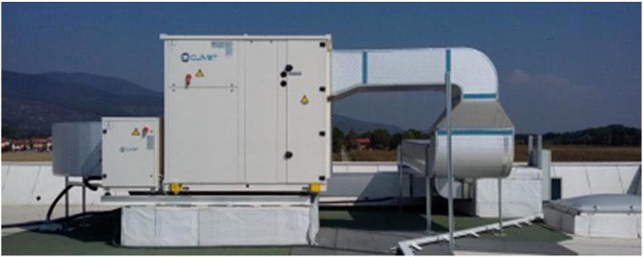 UNITA DI TRATTAMENTO ARIA AD ALTA EFFICIENZA Nella Nuova Scuola sono state installate 2 macchine per il trattamento dell aria ad elevate prestazioni energetiche, che garantiscono il controllo dell