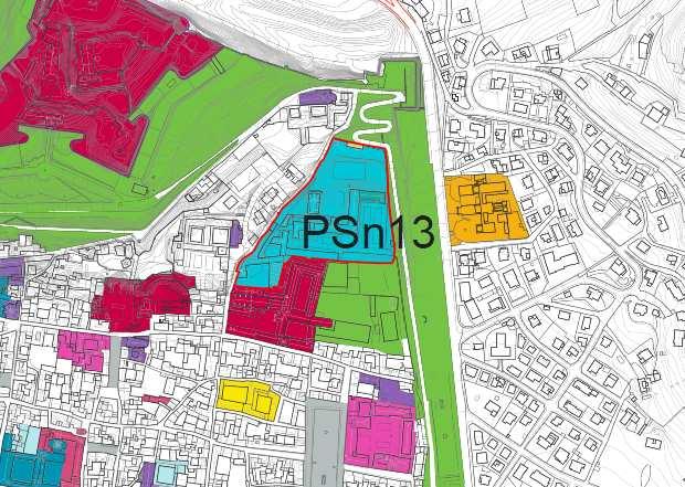 PROGETTO SPECIALE PS n.13 - Nuova a Palestra Istituto Artigianelli A : Via Piamarta, Stato di fatto: Servizio istruzione superiore Modalità di attuazione: Permesso di costruire convenzionato.