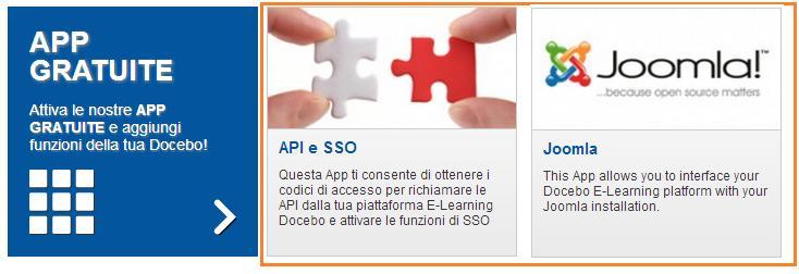 2 Attiva le APP API e SSO e Joomla.