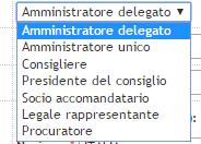 Cliccando sulla freccetta in corrispondenza della voce Ruolo apparirà il menù a tendina riportato sotto.