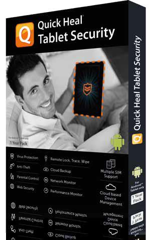 Quick Heal Tablet Security per Tablet Android Anti-furto. Sicurezza Web.