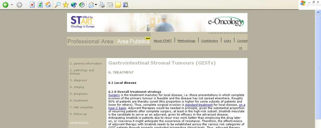 Linee guida per la pratica clinica Sarcoma t.