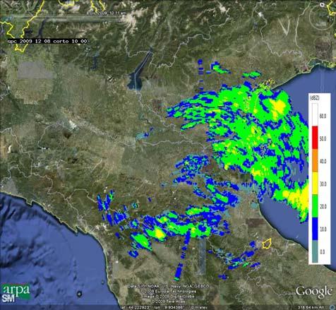 I valori massimi di precipitazione giornaliera sono stati registrati nella provincia di Reggio Emilia, ma non hanno superato i 15 mm.