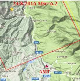 La stazione di Amatrice (AMT) è quella che ha registrato i valori più alti e si trova a circa 8 Km dall epicentro.