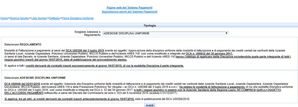 Figura 2 - Tipologia_Adesione_Disciplina_Uniforme Cliccare sul pulsante Nuova Adesione Figura 3 Nuova Adesione_Disciplina_Uniforme Inserire i dati obbligatori richiesti (contrassegnati