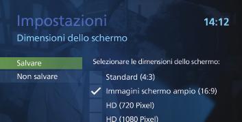 1 Premere il tasto MENU per aprire il menu. 2 Con il tasto destra selezionare la voce di menu <Impostazioni>.