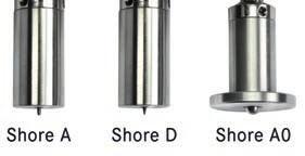 secondo DIN 53505 non sono possibili a causa di tolleranze standard molto ridotte Shore A gomma, elastomere, neoprene, silicone, vinile, plastica morbida, felza, cuoio e materiali simili Shore D