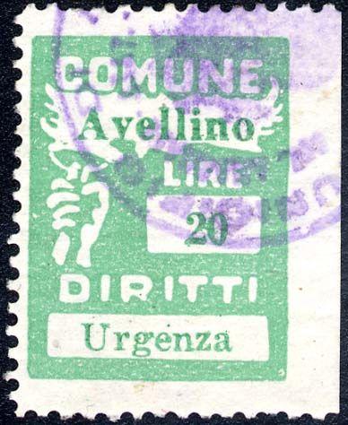 18 L. 20 rosso 1965/< Carta bianca, quadrettata.