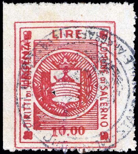 5 rosso bruno 1950/< Carta bianca, liscia. Stampa mm. 19x24,5.