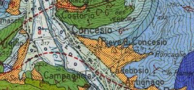 2 - MODELLO GEOLOGICO 2.1 - Litologia e cenni di geotecnica La figura 2 è uno stralcio dalla Carta Geologica d Italia; l ubicazione dell area di progetto è indicata dalla cerchiatura.