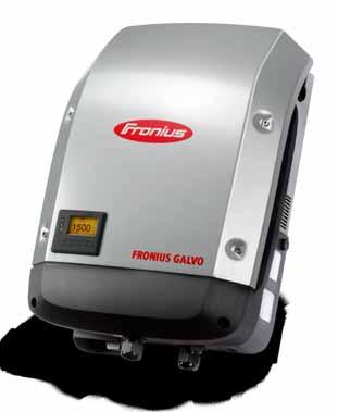 50 / Guida Pratica Prodotti e Servizi Novità 2013 Fronius Galvo 1,5-3,1 kw / L inverter di stringa ideale per piccoli impianti FV residenziali PRODOTTO DISPONIBILE da Metà 2013 Fronius Novità 2013