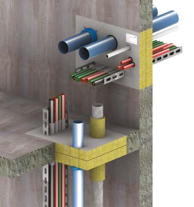 La sua buona lavorabilità ne permette un rapido e facile utilizzo come rivesti-mento di lane minerali applicate all interno dei varchi per la protezione di attraversamenti multipli.