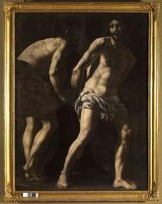 Battistello (Giovan Battista Caracciolo), Cristo alla colonna, olio su tela, cm