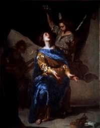 Bernardo Cavallino, Santa Cecilia in estasi (bozzetto), olio su tela, 61 x 48 cm, inv. Q285 Estasi.