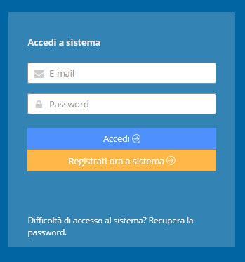 Nella schermata di recupero password è necessario inserire l indirizzo di posta elettronica con cui è stata effettuata la registrazione e