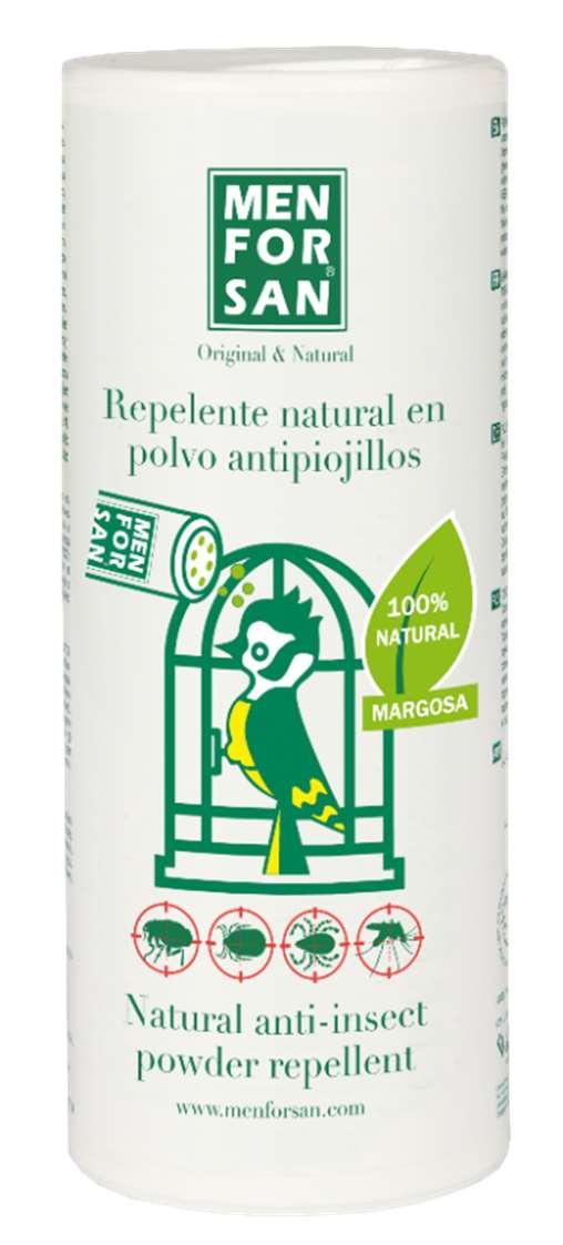 Repellente ornitologico in polvere con estratti di NEEM Polvere repellente naturale per utilizzo diretto, per prevenire e curare gli attacchi di tutti i tipi di insetti, acari e tripidi.