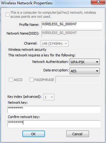 4. Se una password (chiave di rete) viene richiesta per accedere al punto di accesso Wi-Fi, vi preghiamo di inserirla in "Network key" (Chiave di rete) (ed