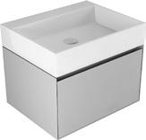 sifone. 13 H 22 50 63 Rectangular top mount or wall mount glossy or matt Ceramilux sink complete with drain pipe fitting and open plug.