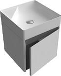 sifone. Right or left hand square top mount Flumood sink complete with drain pipe fitting and open plug.