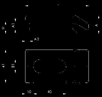 per vite di bloccaggio pollici A A1xA2 Peso 74682 16,5 15 78 M12, 14, 16 1/2, 5/8 22,5 10x5,5 685 74690 16,5 20 78 M12, 14, 16 1/2, 5/8 27,5