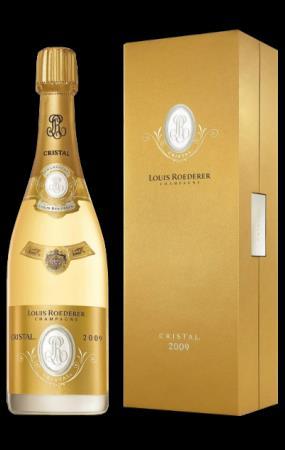 Parker 95/100 WS Champagne Cristal Brut 2009 Louis Roederer Reims 60% Pinot Nero 40% Chardonnay Naso elegante, bocca cremosa e fresca, finale di Craie
