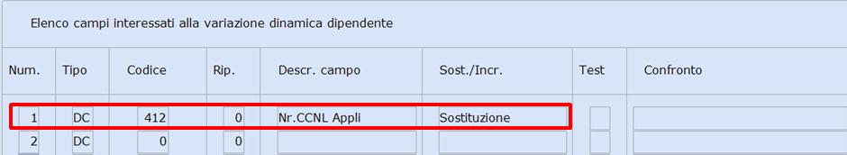 con il tasto funzione "F9-Registrazione righi". Accanto al <Codice Variaz.