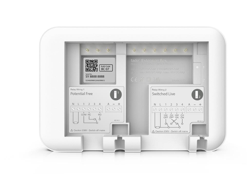 1. Cablaggio: Kit di Estensione Relè 230 V Configurazione wireless: Termostato Intelligente installato senza fili con