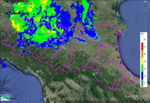 Il sistema continua il suo spostamento verso nord-ovest espandendosi