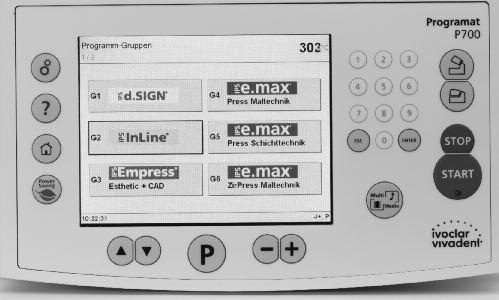 5. Utilizzo e configurazione 5.1 Introduzione all utilizzo Il forno Programat P700/G2 è dotato di un grande display grafico con retroilluminazione.
