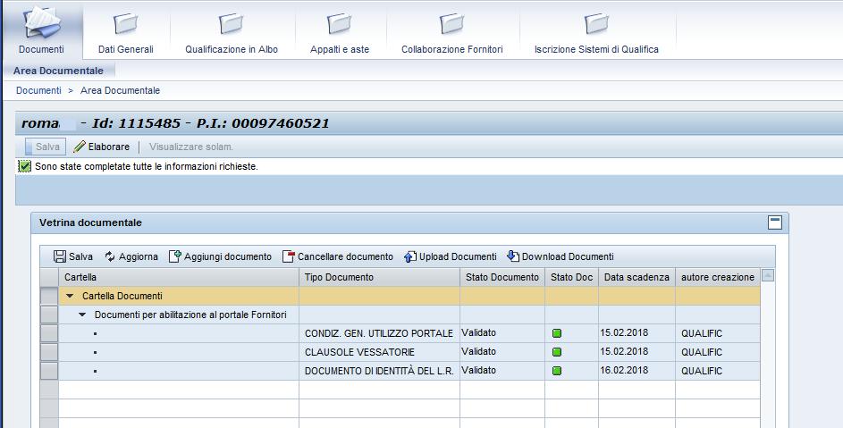 Figura 19 - Approvazione Documenti di abilitazione al portale 3.