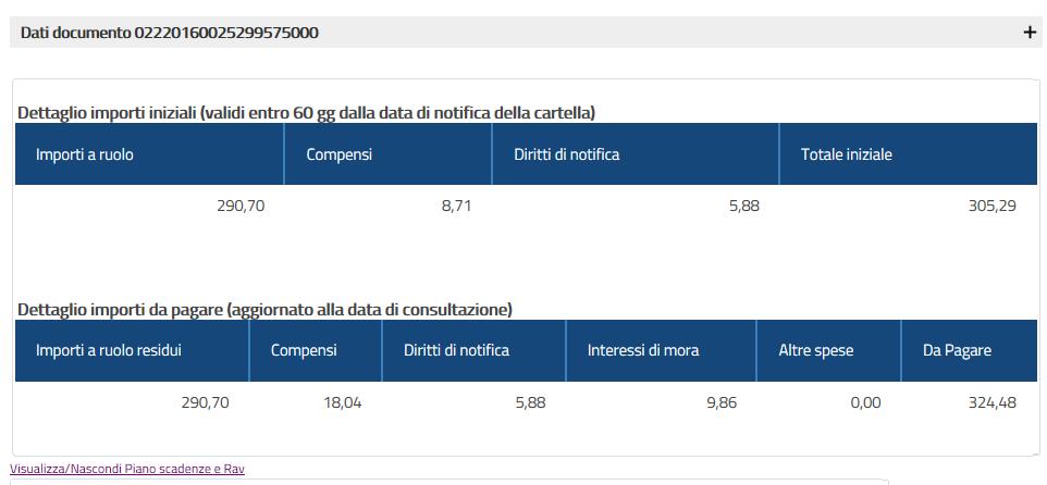 I servizi di EquiPro Controlla la situazione Estratto conto Sezione da Saldare